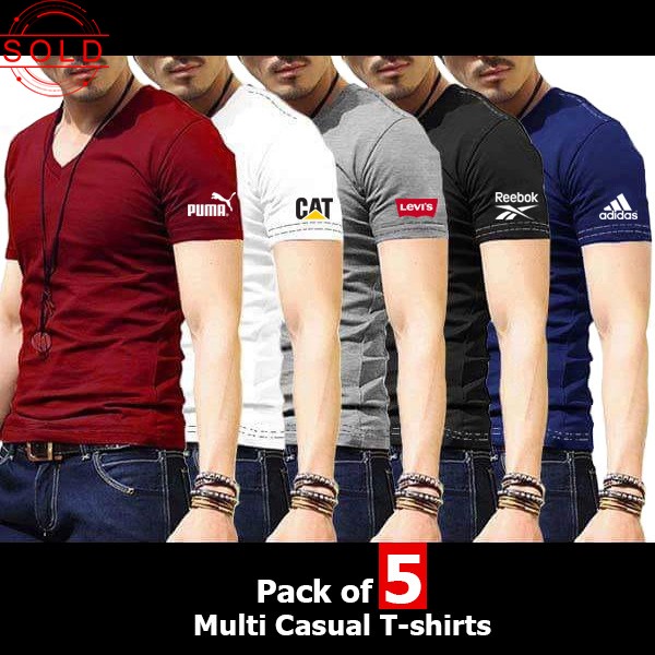 Pack of 5 Multi Casual T-shirts